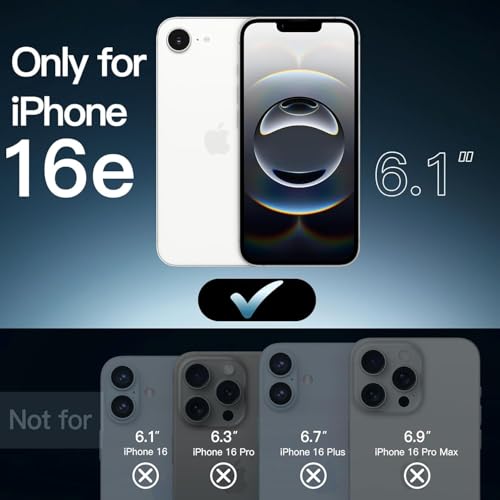 Image of DIZORO Magnetic Case for iPhone 17e / 16e Case [Compatible with MagSafe][Built-in Camera Lens Protector] Slim Soft Silicone Bumper Shockproof Metallic Luster Back Cover Phone Case (Metallic Silver)