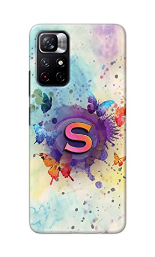 Image of PRINTFIDAA� Printed Hard Back Cover Case for Mi Redmi Note 11T 5G | Mi Redmi Note 11S 5G Back Cover (Alphabet S) -2808
