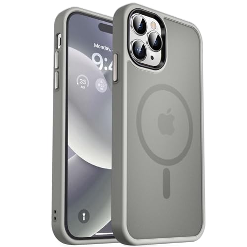 Image of MOCCA Magnetic Shockproof for iPhone 14 Pro Max Case,Titanium Gray | 10ft Drop Tested | Compatible with MagSafe | Anti-Slip Matte Finish | Raised Camera & Screen Lip | Ultra-Slim Design