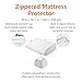 Amazon Basics Zippered Mattress Encasement Cover - Waterproof & Bed Bug Proof Mattress Protector, Super King Bed, 180 x 200 x 30 cm, White