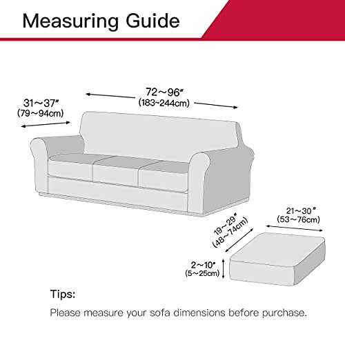 Maxmill 4 Pieces Stretch Velvet Sofa Slipcovers With 3 Individual Seat Cushion Velour Sofa Covers Plush Furniture Protector Soft Thick Sofa Cover For 3 Separate Cushion Replacement, Sofa, Navy Blue #TOP6