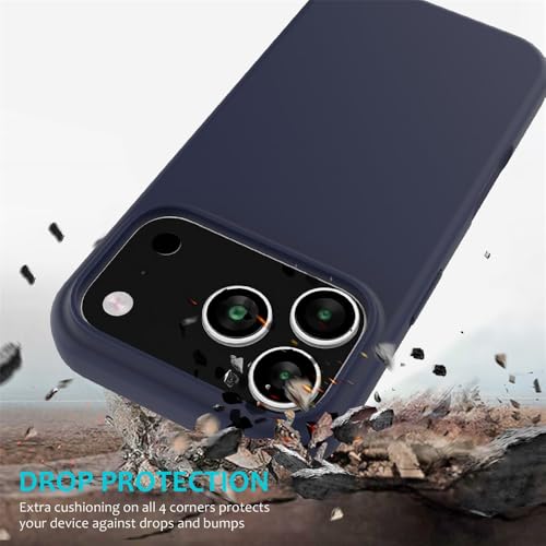 Image of Back Cover Compatible with iPhone 17 Pro Max Case Liquid Silicone Full Protection Shock Proof Back Cover for iPhone 17 Pro Max (Blue)