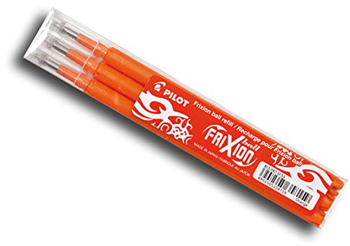 Pilot FriXion Set of 3 Replacement Cartridges for Ballpoint Pens 3 of Each Colour Purple, Pink, Light Blue, 9er Set, orange, 1 - Image 2
