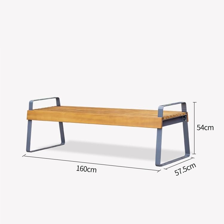 Banc Exterieur Jardin Banc de Parc extérieur, Tabouret en Fer, Long Banc Loisirs Bois Massif, siège Paysage Jardin, carré for Centre Commercial Banc Extérieur