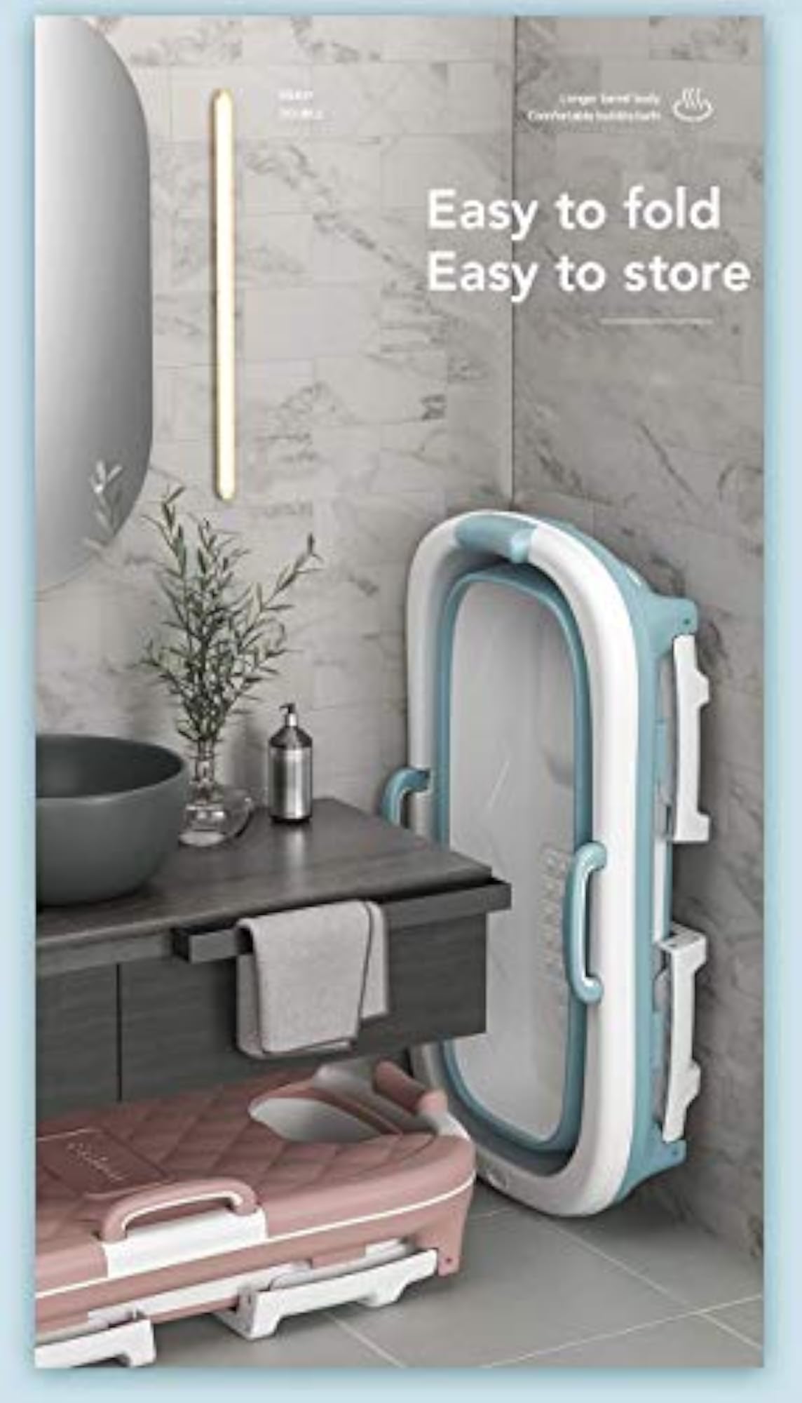 Portable Bathtub with Cover for Adults