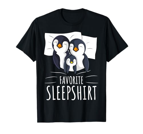 Sleeping Penguin Pyjamas Penguin Lover Favorite Sleepshirt T-Shirt
