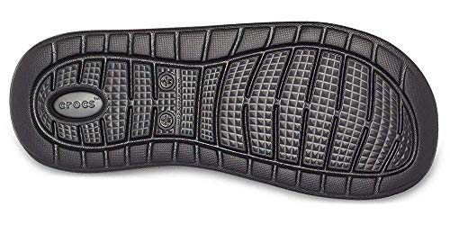Sandália, Crocs, Literide Slide, Black/Slate Grey, 35, Criança Unissex