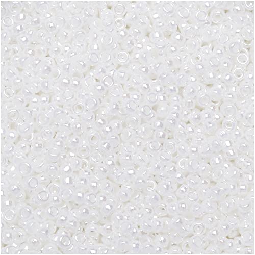 Miyuki Round Seed Bead Size 15/0 8.2g White Pearl