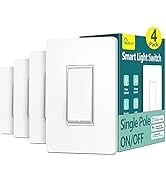 TREATLIFE Smart Light Switch Single Pole Smart Switch Works with Alexa, Google Home and SmartThin...