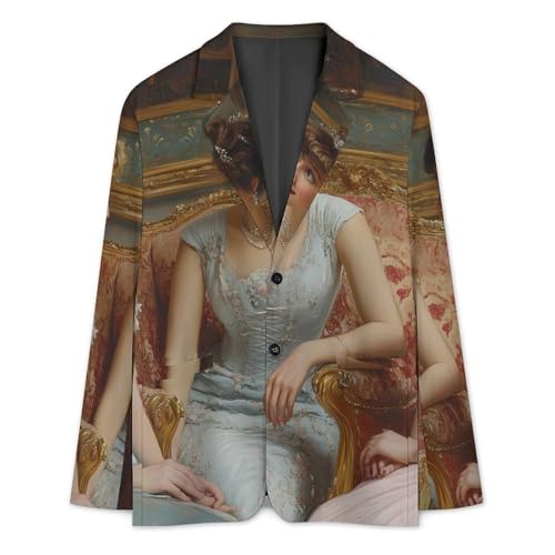 Victorian-Women-Gossips Men's Blazer Printed Button Suit Jacket Slim Sport Coat Blazers3