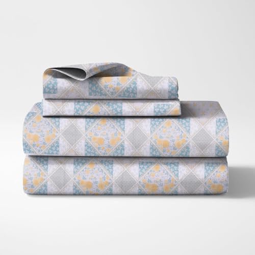 Image of Amazon Brand - Umi Elegant Printed Double Bedsheet 90x108 Inch | 100% Soft Cotton 210 TC | King Size Bed Sheet with 2 Pillow Covers 17X27