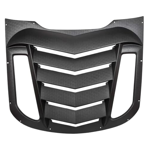 ABS Rear Window Louvers in Matte Black Fits Compatible for Ford Mustang 2015-2023