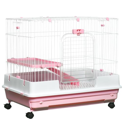 PawHut 2-Level Rabbit Hutch