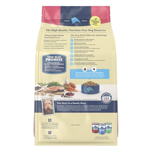 Image of Blue Buffalo Life Protection Formula Adult Dry Dog Food, Helps Build and Maintain Strong Muscles, Made with Natural Ingredients, Salmon & Brown Rice Recipe, 5-lb. Bag