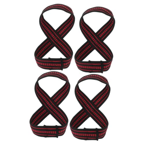 Mipcase 2 Pares Banda De Cintas De Levantamento Terra Figura 8 Pulseira De Levantamento De Peso Supo