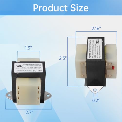 46-24124-06 HVAC Transformer Replacement for Rheem Furnace Parts, 40 VA Control 120/24V Channel 2 Hole Mount by SyunsXoon - Image 2