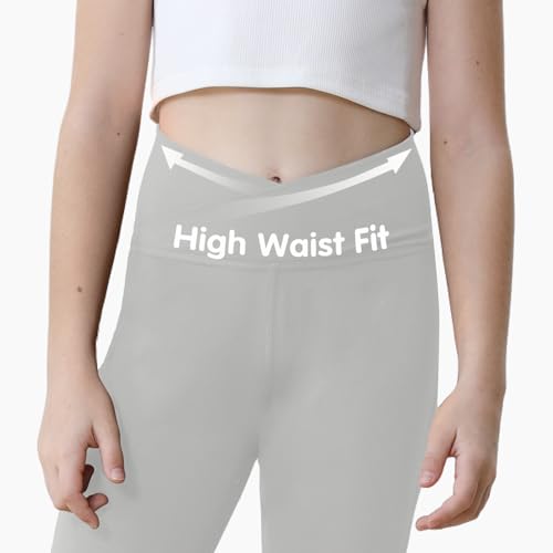Jinhiteam Calça legging feminina flare preta rosa crossover cintura alta treino corrida dança bootle