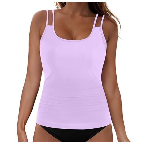 Tankini Tops for Women Flowy Modest Bathing Suit Loose Fit Plus Size Swimsuit Swim Tops for Women 2025 (No Bottom)