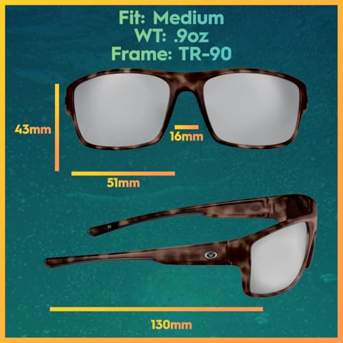 Image of Flying Fisherman Chordata Polarized Sunglasses with 100% UVA & UVB Protection for Fishing, Biking