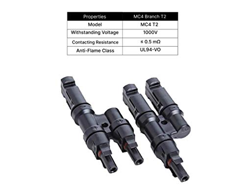 Image of ZunSolar MC4 Branch T2 Connectors (2 to 1)
