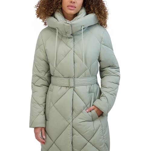 Kenneth Cole Women's Diamond Quilted Belted Puffer with Ultra Soft Plush Synthetic Fill2
