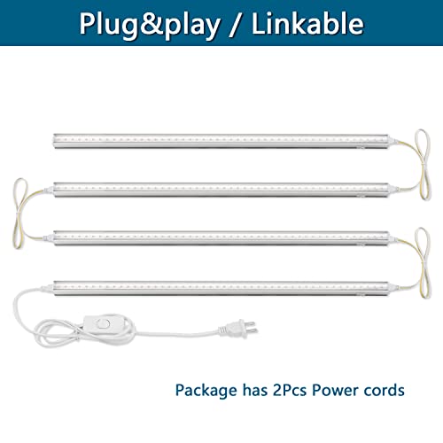 Barrina Grow Lights For Indoor Plants, Full Spectrum Sunlight, 1Ft Plant Growing Lamp, Led Grow Light Bulbs, T5 Grow Light Strip, Plug And Play, Yellow thumb #4