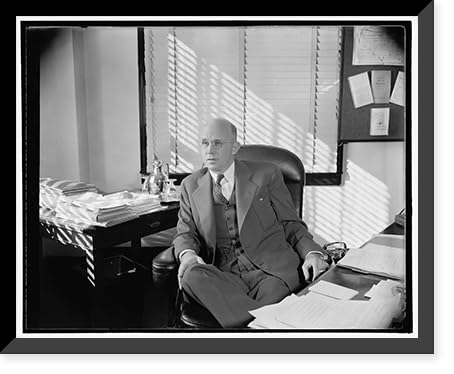 Historic Framed Print, New Executive Director of Social