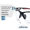 Sellstrom XP450 Safety Glasses - High Impact Eye Protection for Men & Women - Anti-Fog & 99% UV Protection Lens with Slip-Resistant Nose Piece - ANSI Z87.1