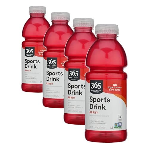 Image of 365 by Whole Foods Market, Sports Drink, Berry, 20 Fl Oz (Pack of 4)