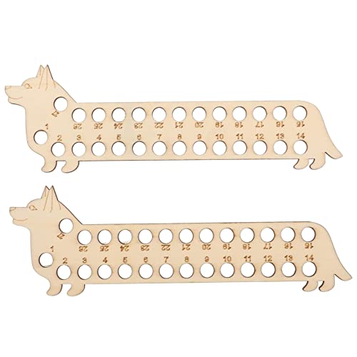 HOMSFOU 2pcs Dog Thread Winding Plates Smooth Surface Floss Bobbin Holders for Embroidery Durable Wood Thread Winders Tangle Storage for DIY Crafts
