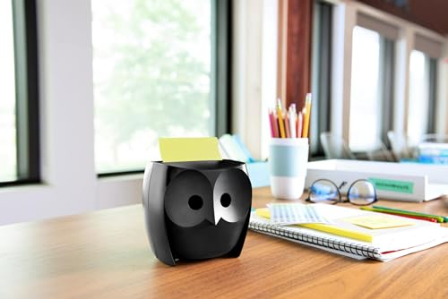 Post-it Note Dispenser, Black Owl Design, 1 Dispenser, 1 Pad, 45 Sheets | Pop-Up Notes, Classroom or Office Supplies - image 9