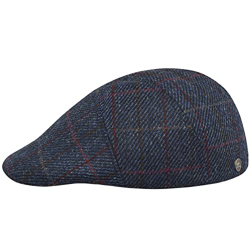 Sterkowski Winter Harris Tweed Casquette plate Applejack 5 panneaux, Bleu/Rouge à carreaux, 6 7/8 Cover