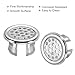 PATIKIL Sink Overflow Ring, 6Pcs Mesh Hole Sink Trim Cover Basin Trim Insert in Hole Round Caps for Kitchen Bathroom, Silver