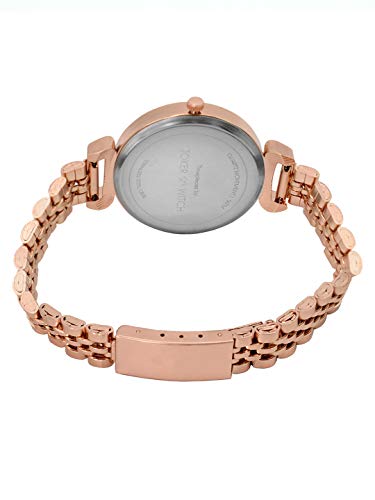 Image of Joker & Witch Stainless Steel Unisex Fitz & Olivia Couple Analog Watch Gift Set For Men And Women, Dial Black, Band Brown