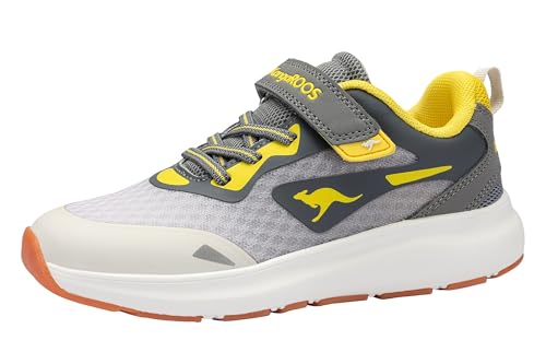 KangaROOS KB Pang Ev, Zapatillas, Vapor Grey Neon Yellow, 36 EU
