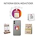 Social Media QR Code Stickers Compatible with Instagram (5 Pack) – Scan to Follow Us – Small Size QR Code Instagram Decal for Devices, Desks, Packaging & More – Waterproof – No App/Fees (5)