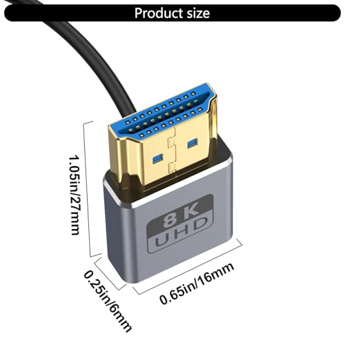 Cable HDMI 8K 60Hz de alta fidelidad con conector angular para proyector 4
