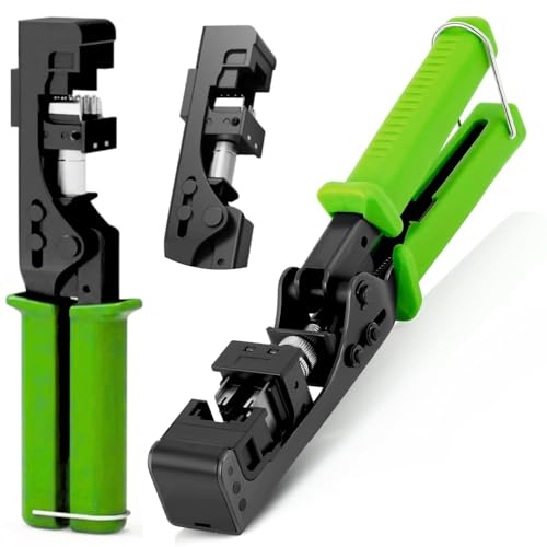 Image of XIKKART 90 RJ45 Keystone Jack Crimping Tool - Speed Termination Punch Down Tool for CAT5 CAT5e CAT6 CAT6A Ethernet Cable, Modular Keystone Jack Crimper for Patch Panels & Wall Plates (760B)