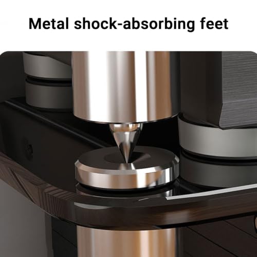 Soporte Rack Hi-Fi para tocadiscos en vidrio templado negro mate 5