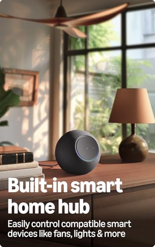 Image of Amazon Echo Studio (newest model), Alexa speaker with immersive spatial audio and Dolby Atmos, hands-free smart home management, Bluetooth, Graphite, combo with 16A Smart Plug
