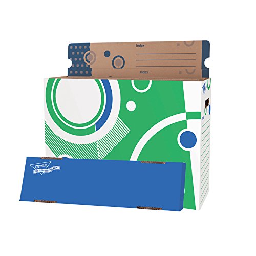 Trend Enterprises File N Save Poster Storage Box - Blue Swirls