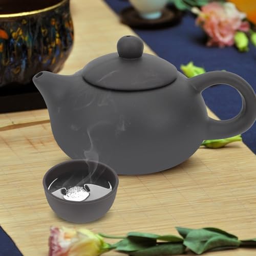 Tetera de arcilla morada portátil para preparar té Kung Fu sin perder el sabor 6