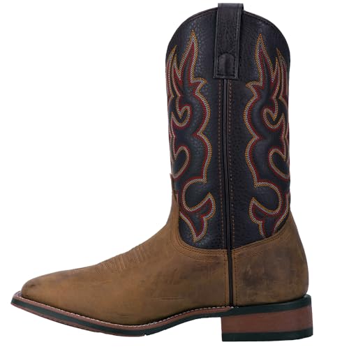 Laredo Dan Post Black/Sand Lodi Mens Square Toe Western Boots 78774