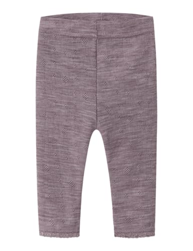 Nbfwang Wool Needle legging de lana mujer malla térmica elástica