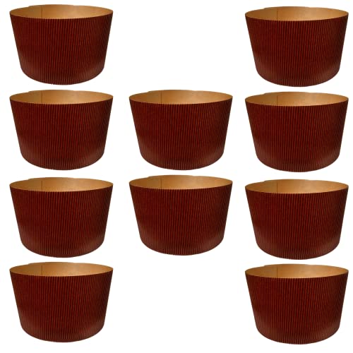 Hochwertige Panetton-Form, 1 kg (10 Stück), professionelle Panettone aus reinem Wellpapier aus Mikrowelle, entworfen für Panettone, hitzebeständig 220 °C (10) Cover