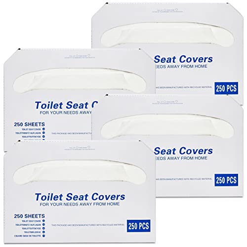 1000 Pack Disposable Toilet Seat Protectors, Flushable Toilet Liners for Bathroom, 14 x 16 Inch Covers
