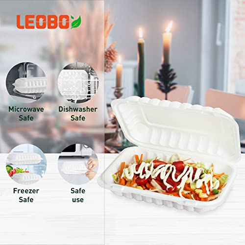 Leobox To Go Containers, 50 Pack Plastic Meal Prep Containers Reusable 27 Oz Bpa Free Take Out Food Containers #TOP3
