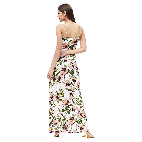 Image of Harpa Women's Rayon Modern Maxi Casual Dress (GR6387A-OFF White Off Extra Large)
