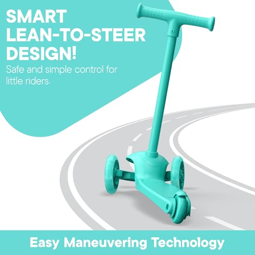 3 Wheel Scooter for Kids, Smooth Light Up LED Front Wheels, Wide Anti Slip Deck, Rear Foot Brake, Easy Lean to Steer Maneuvering, Indoor & Outdoor Ride On Toys for Ages 2 Up, Penguin Theme Color by Scooter Stars - Image 3