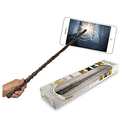 Dickie Toys 209456009 Hermines ljustavla, original ljusmålning, med app, Harry Potter trollstav med funktion, brun